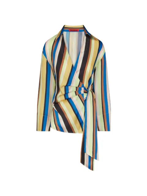 Simon Miller Vietta striped wrap blouse Yellow W34433267