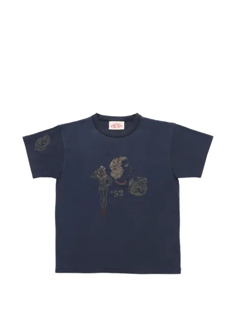 Samuel Zelig Duffle embroidered T-shirt Blue DFLFW2611J