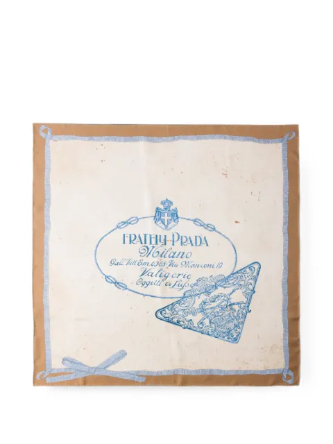 Prada printed silk twill scarf 90 Neutrals 1FF0012ZSM