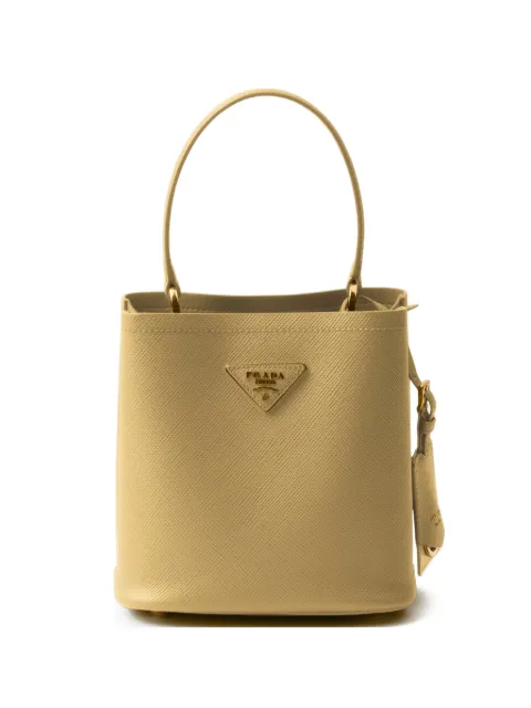 Prada Panier mini Saffiano leather bag Yellow 1BA217VOOD2ERX