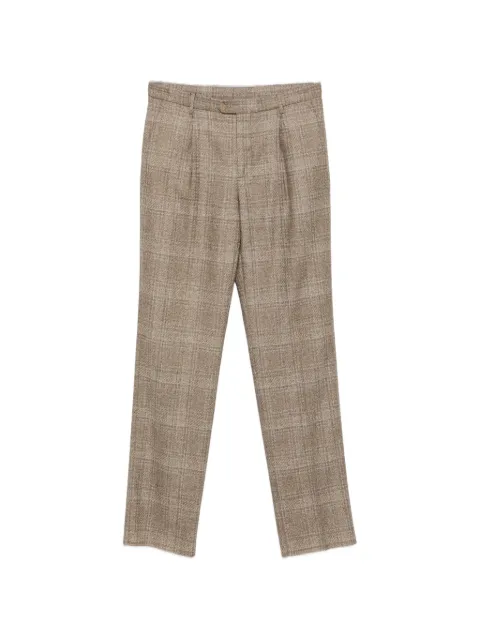 ETRO checked pleated trousers Brown MREA000199TQ273