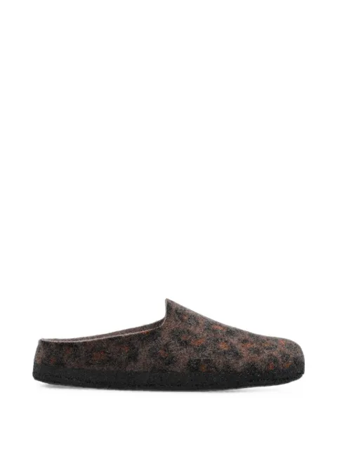 Birkenstock Amsterdam Wrapped Dip leopard-print mules Brown 10325360