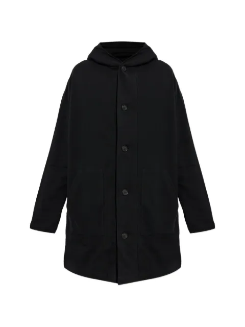 Yohji Yamamoto button-up hooded cardigan Black HWT550740
