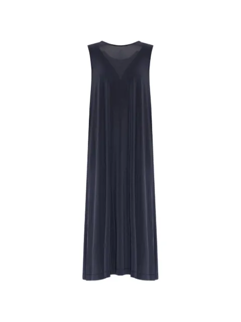 Issey Miyake Drape pocket-detail midi dress Blue IM68JH2037802