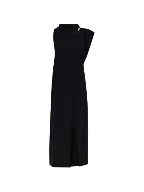 Issey Miyake cut-out side-slit midi dress Black IM68JH2200