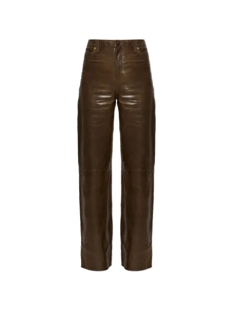 Golden Goose embossed leather trousers Brown GWP01882P002659