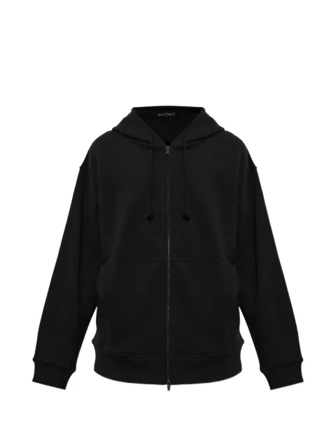 Yohji Yamamoto logo-embroidered zip-up hoodie Black HWT110810