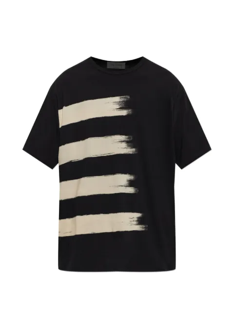 Yohji Yamamoto brushstroke-print T-shirt Black HWT140750