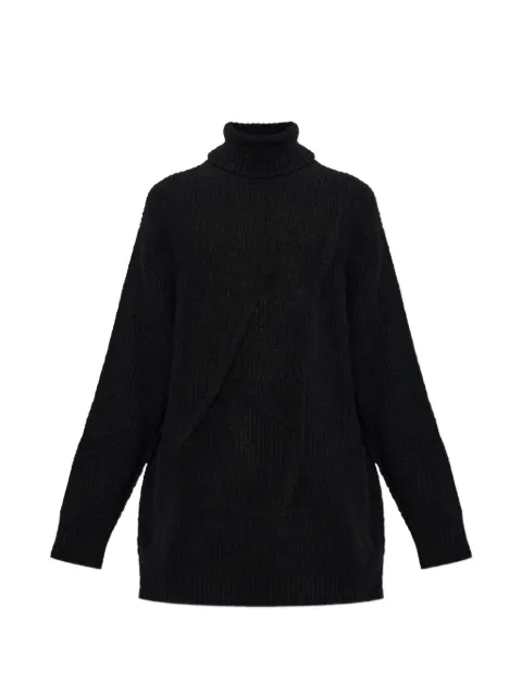 Yohji Yamamoto ribbed-knit turtleneck sweater Black HWK15195