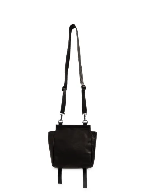 Yohji Yamamoto buckle-detail leather shoulder bag Black HWI05774