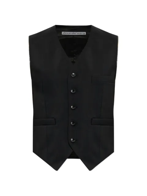 Alexander Wang zip-detail waistcoat Black 1WC4261390