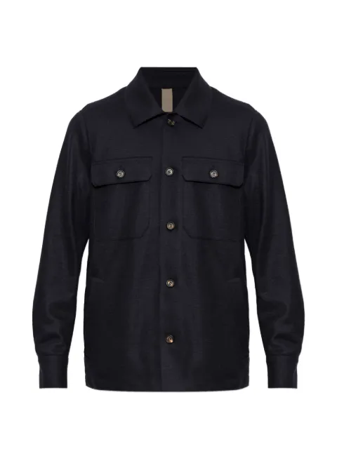 Eleventy button-up pocket-detail shirt Blue N70GIAH06TES0N069