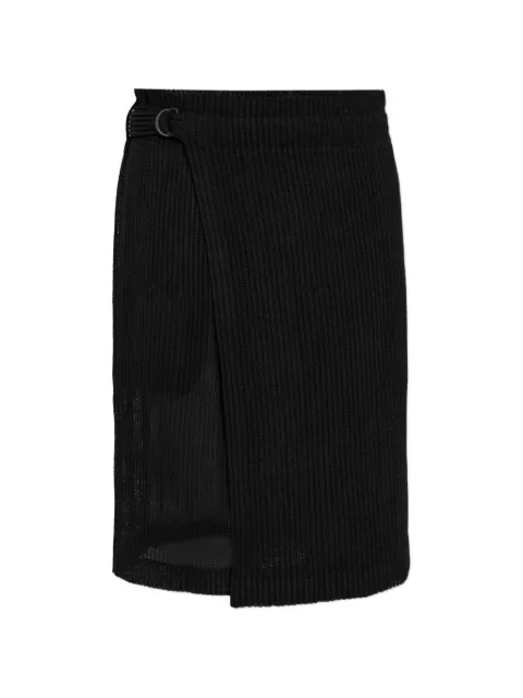 Homme Plissé Issey Miyake pleated wrap skirt Black HP68JF2330