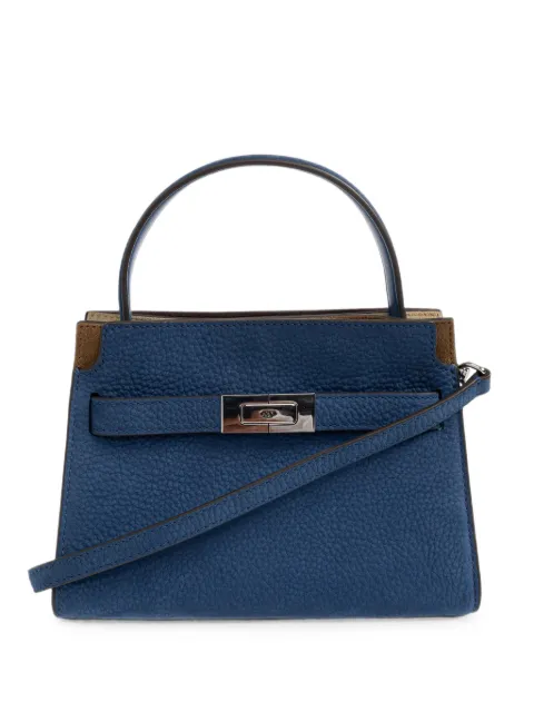 Tory Burch petite Lee Radziwill nubuck double bag Blue 1833480