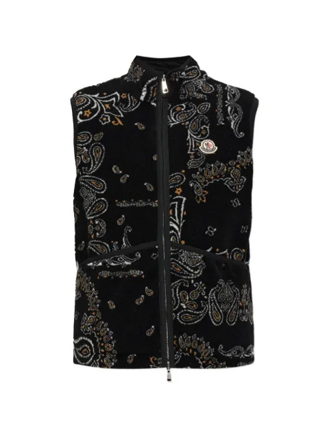 Moncler reversible paisley-print gilet Black L20918G0004789BK3