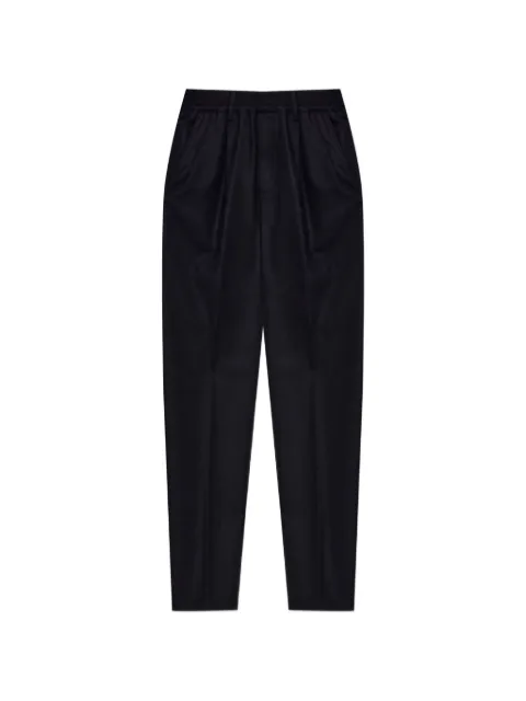 Eleventy elasticated-waistband pleated trousers Blue N75PANN15TES0H027