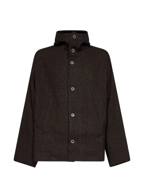Uma Wang buttoned hooded jacket Black UM6506UW096