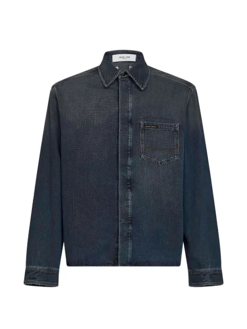 Golden Goose star-detail denim shirt Blue GMP02757P002654
