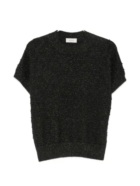Agnona bobble-knit metallic-thread sweater Black K1121158S050Q