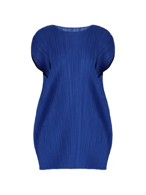 Pleats Please Issey Miyake July pleated mini dress Blue PP68JT114