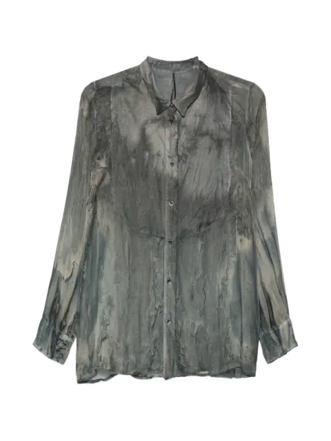 Masnada tie-dye effect shirt Grey 8180