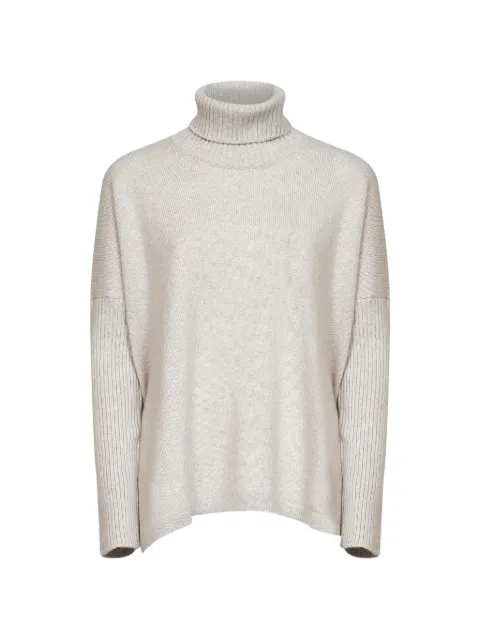 Blanca Vita ribbed turtleneck sweater Neutrals 2321223812111