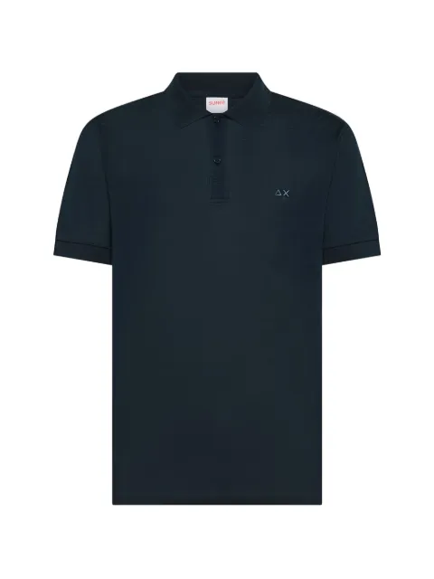 Sun68 logo-embroidered polo shirt Blue A36130