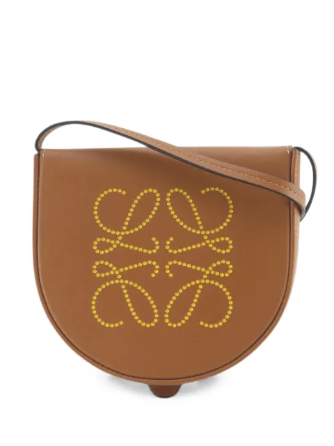 Loewe Pre-Owned 2020 Mini Smooth Calfskin Anagram Heel crossbody bag Brown IMNW6FLRKIQ5MDCP