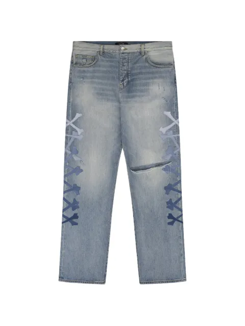AMIRI Gradient Bones straight-leg jeans Blue EXMDF063