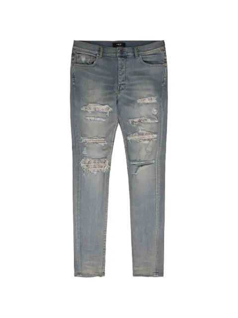 AMIRI Thrasher crystal-embellished jeans Blue AMDNSY1019