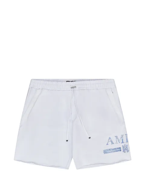 AMIRI MA Watercolor Bar drawstring shorts White AMJYSS1005