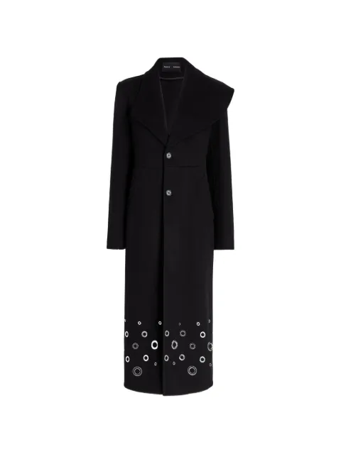 Proenza Schouler Alix coat in compact melton wool Black R2641001BAW173L