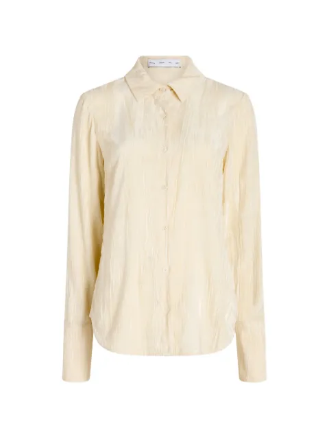 Proenza Schouler White Label crushed-velvet shirt Neutrals WL2644648BY385