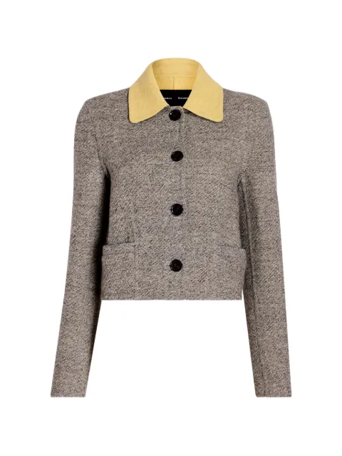 Proenza Schouler Gaelle jacket in double face melange outerwear Grey R2642004AW174