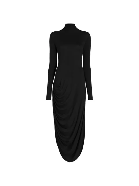 Proenza Schouler White Label long Imogen draped-detail dress Black WL2643703JY077