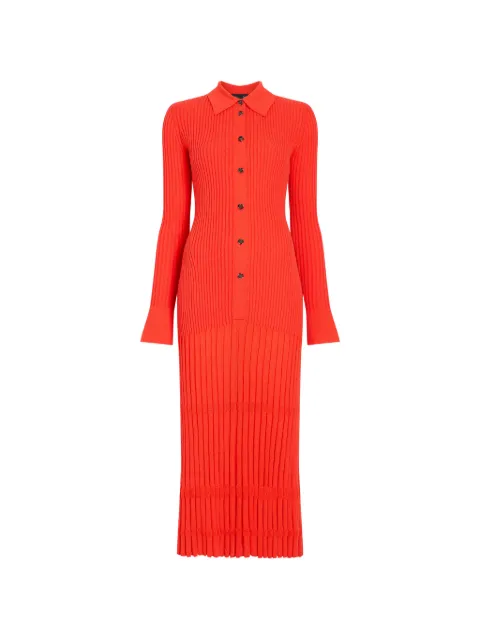 Proenza Schouler Rosario dress in textured merino wool Orange R2647411KW215