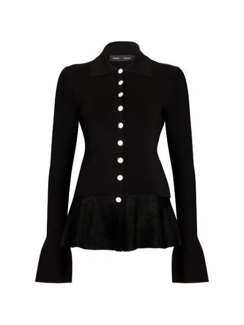 Proenza Schouler Martina jacket in compact stretch viscose Black R2647420KY439