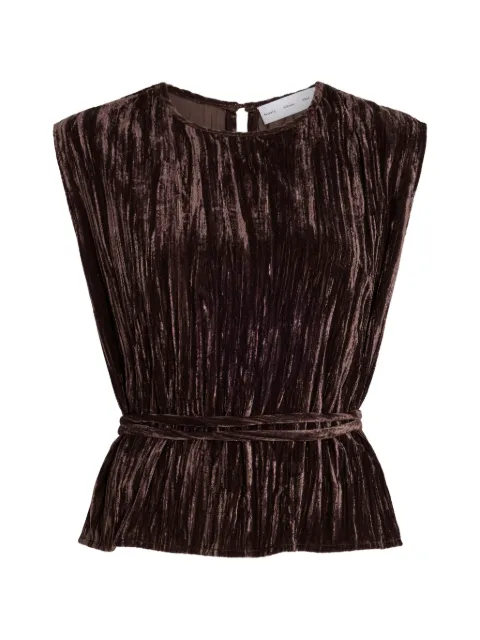 Proenza Schouler White Label Lyra sleeveless blouse Brown WL2644598BY385