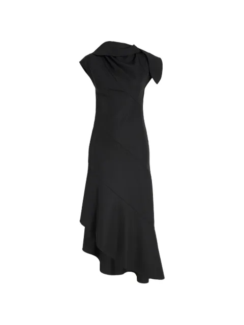 Proenza Schouler Elodine dress in tropical wool Black R2643005AY215