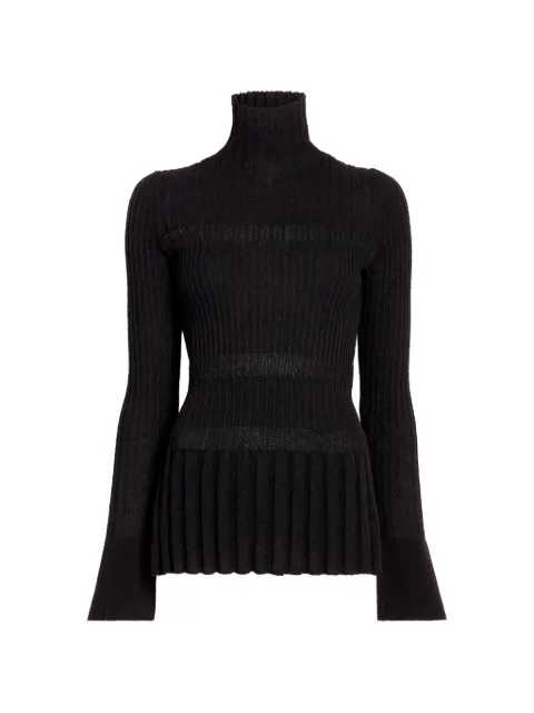 Proenza Schouler Rosario top in textured merino wool Black R2647410KW215