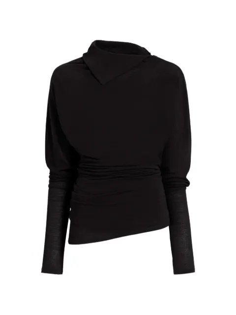Proenza Schouler Golda top in gauzy jersey Black R2644015JY108S