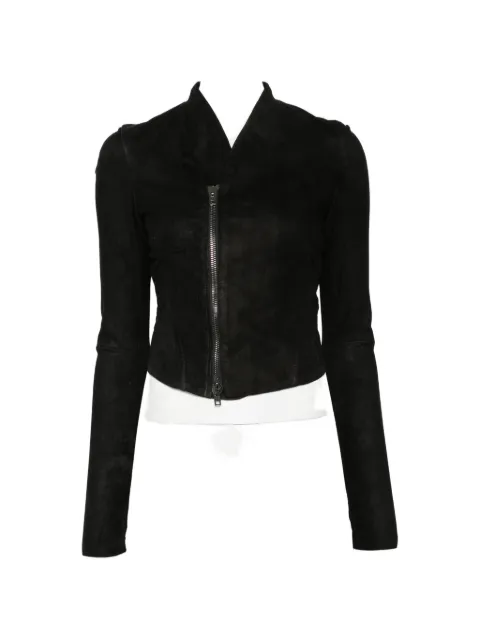 Isabel Benenato off-centre zip jacket Black DL11F26