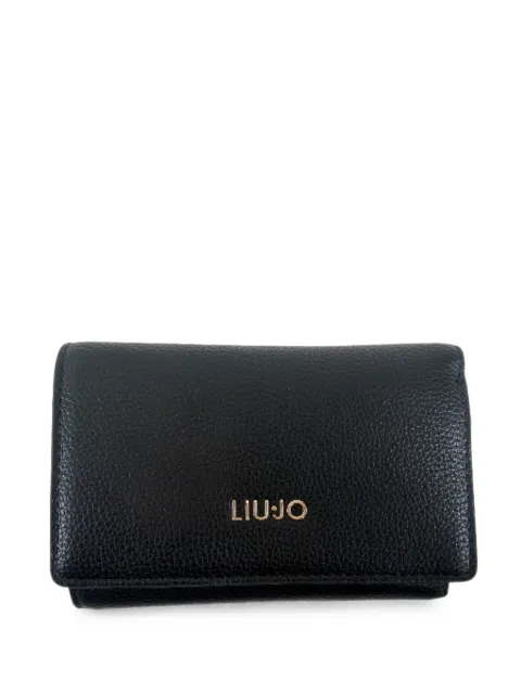 LIU JO logo-plaque trifold wallet Black AF6172E1019
