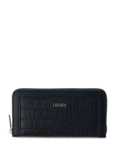 LIU JO croc-effect zip-around wallet Black AF6170ES042