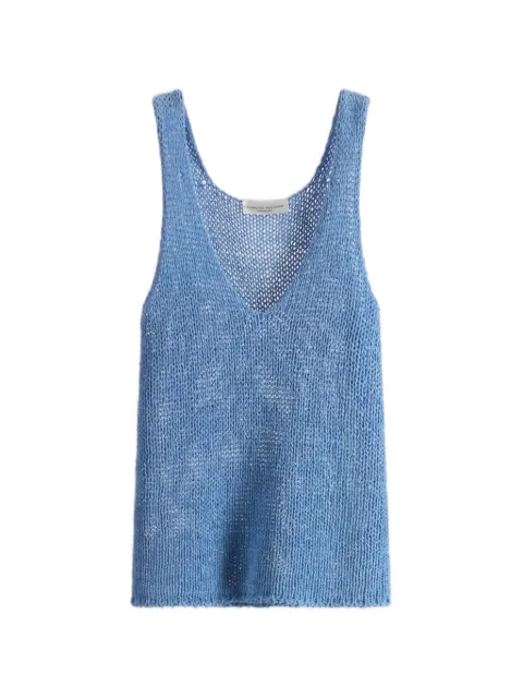 Roberto Collina ribbed-knit V-neck tank top Blue 261FXA41014