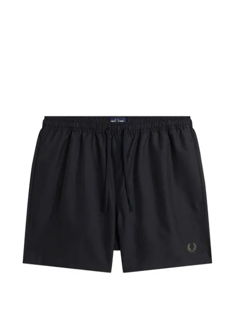Fred Perry logo-embroidered drawstring swim shorts Black S2303