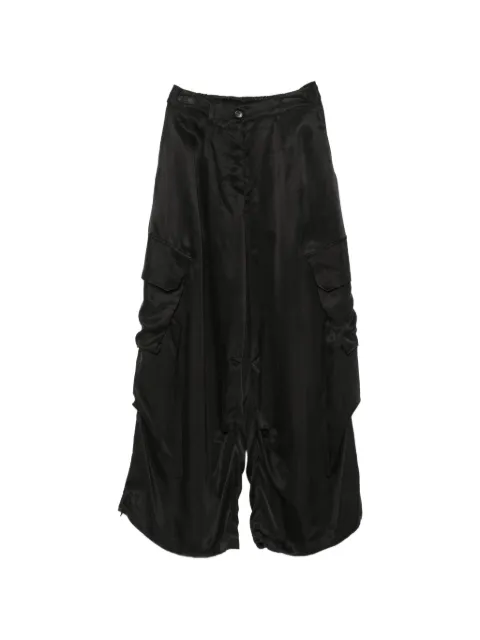 Isabel Benenato satin-finish cargo pants Black DW52F26