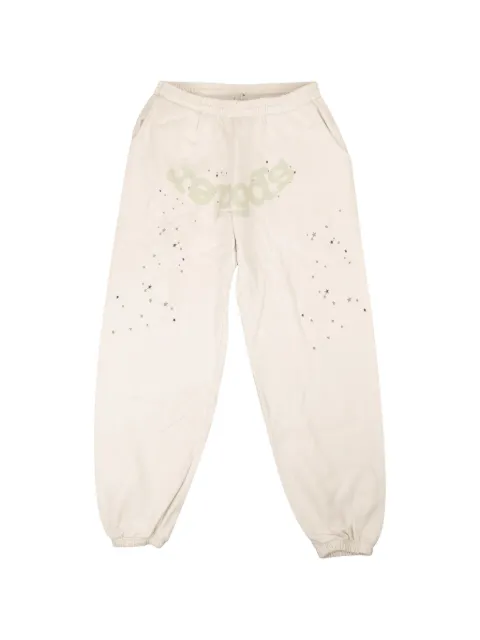 SP5DER logo-print star-detail track pants Neutrals SP5DER594