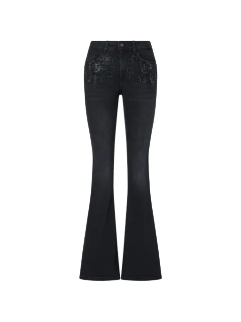 LIU JO bootcut jeans with rhinestones Black UF6015D0305