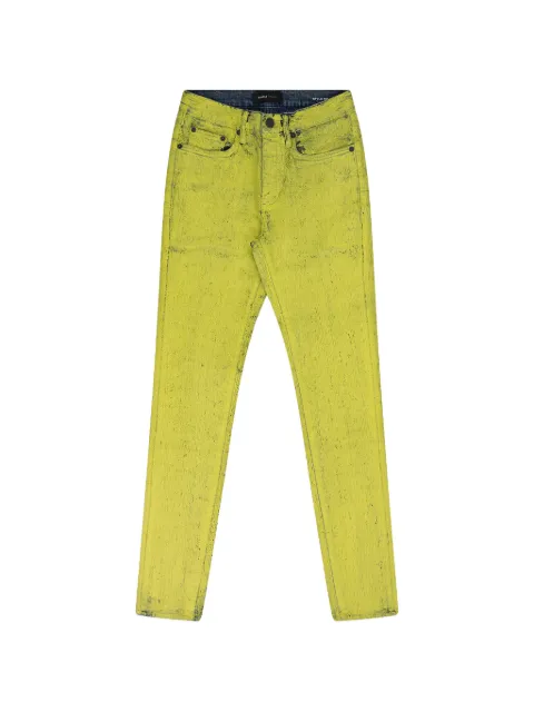 Purple Brand P001 paint-effect jeans Yellow P001SKJS424